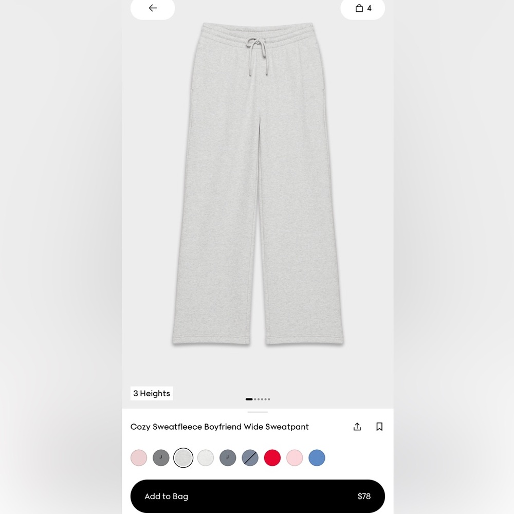Aritzia Cozy fleece boyfriend wide sweatpants short